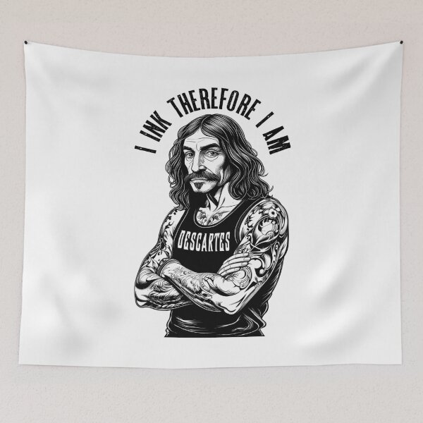 Item preview, Tattoo Philosophy Descartes I Ink Therefore I Am Tattoos designed and sold by GrandeDuc.