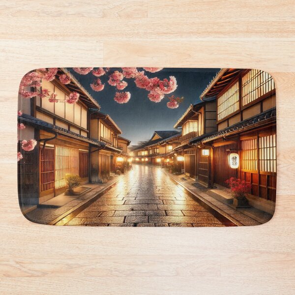 Item preview, Kyoto Hanamikoji Street at Night - Traditional Japanese Townscape designed and sold by NihonKamonScape.
