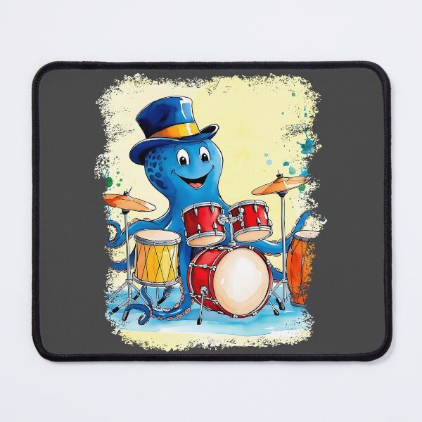 Item preview, Vintage Drumming With Smiling Octopus designed and sold by TestudoDesign.
