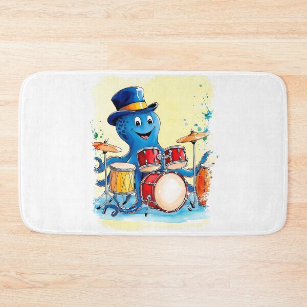 Item preview, Vintage Drumming With Smiling Octopus designed and sold by TestudoDesign.