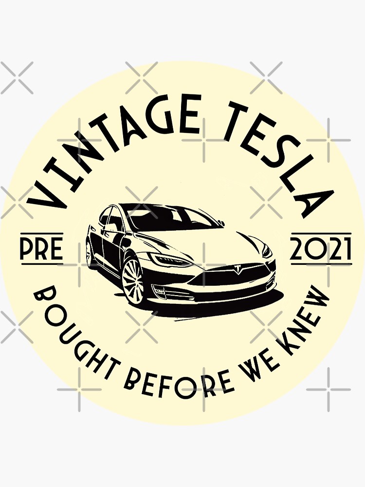 Thumbnail 3 von 3, Sticker, Vintage Tesla Autoaufkleber designt und verkauft von frozencoco.