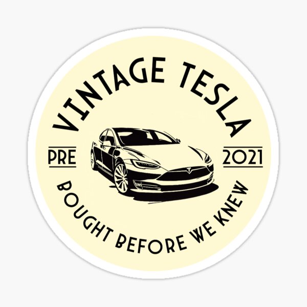 Artikel-Vorschau von Vintage Tesla Autoaufkleber, designt und verkauft von frozencoco.