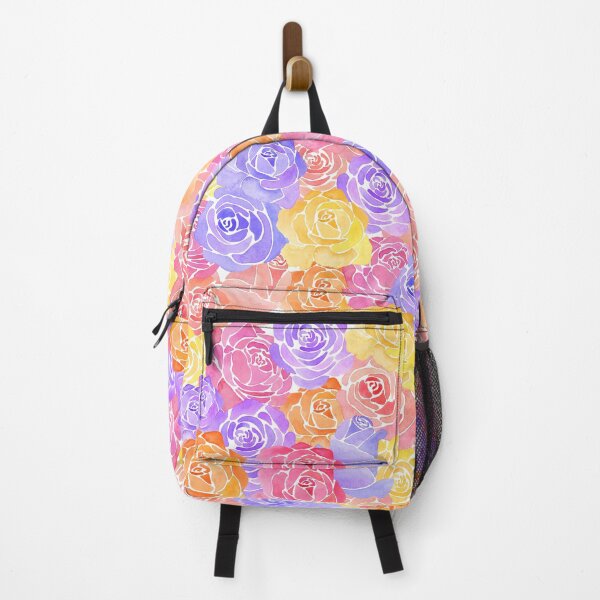 Item preview, A vibrant, colorful pattern of watercolor roses in various colors designed and sold by Hillary Holt.