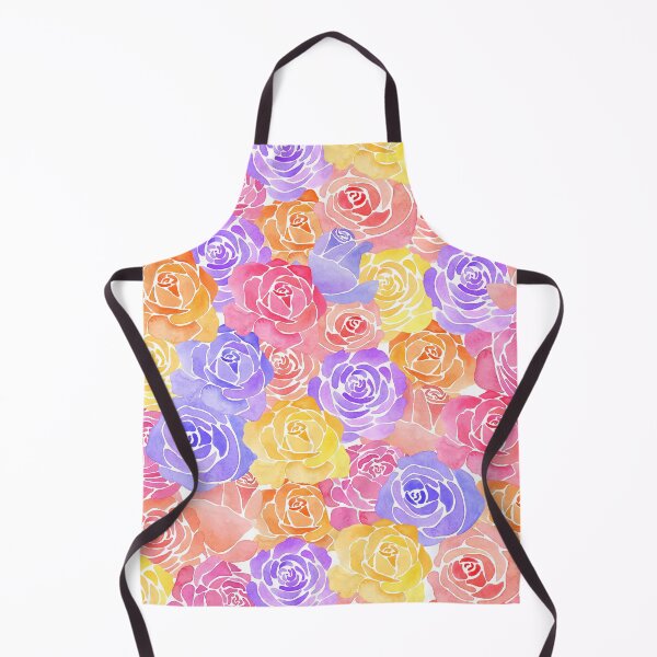 Item preview, A vibrant, colorful pattern of watercolor roses in various colors designed and sold by Hillary Holt.