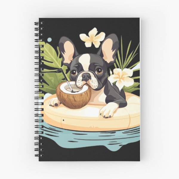 Item preview, French Bulldog on Vacation - Tropical Summer Dog Illustration designed and sold by Desireehaz.