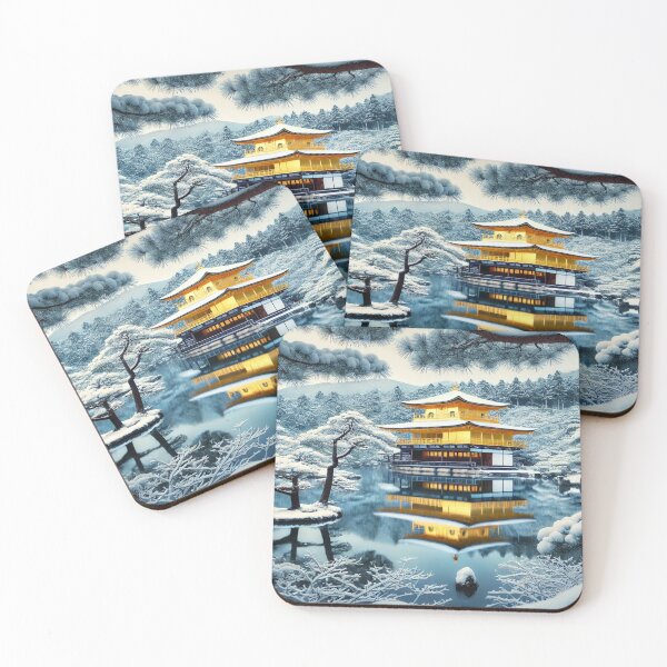 Item preview, Winter Serenity at Kinkaku-ji – Kyoto's Golden Pavilion in Snow designed and sold by NihonKamonScape.
