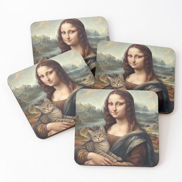 Item preview, Mona Lisa Painting With Cat Design designed and sold by Graphitti Squad.