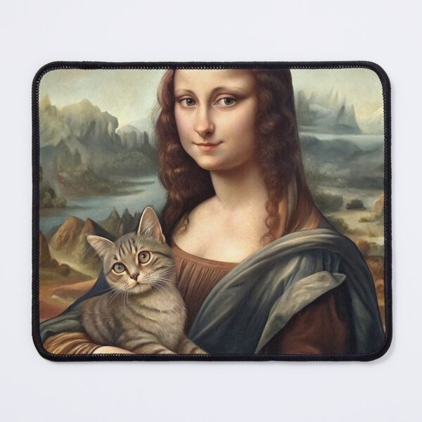 Item preview, Mona Lisa Painting With Cat Design designed and sold by Graphitti Squad.