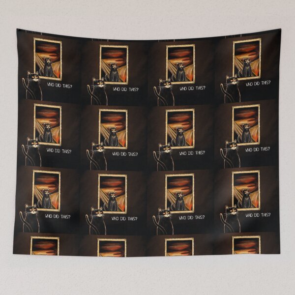 Item preview, Funny meme black cat with picture on the fire designed and sold by Makitsu Neko.