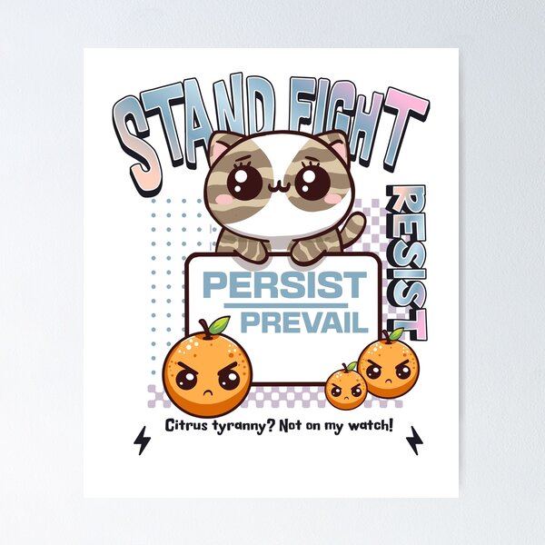 Vista previa del artículo con la obra «Resistir Persistir Prevalecer», diseñado y vendido por BaffledSnout.