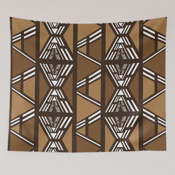 Item preview, African Bogolan fabric brown designed and sold by Wolagno.