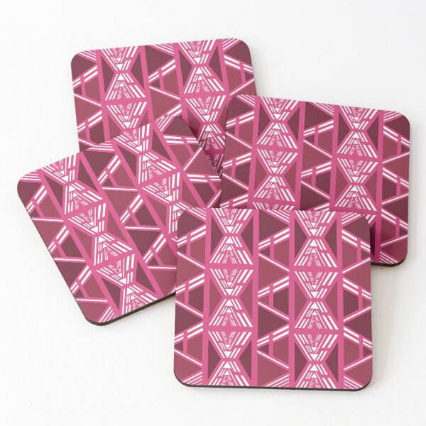 Item preview, African Bogolan pink fabric designed and sold by Wolagno.