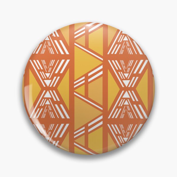 Item preview, Orange Bogolan African Fabric designed and sold by Wolagno.
