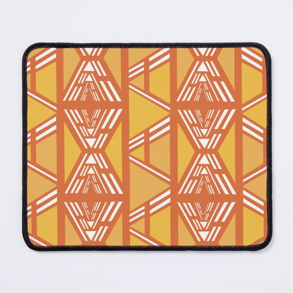 Item preview, Orange Bogolan African Fabric designed and sold by Wolagno.
