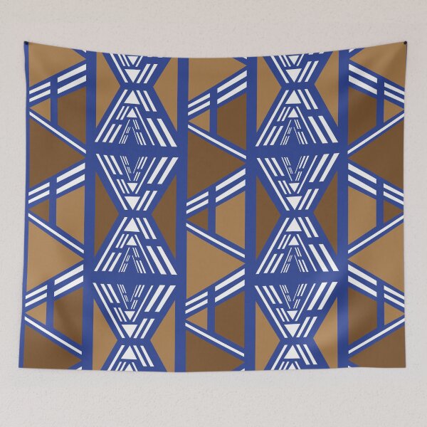 Item preview, Blue Bogolan African Fabric designed and sold by Wolagno.