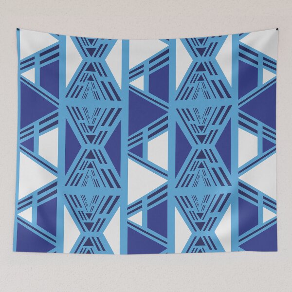 Item preview, Blue Bogolan African Fabric designed and sold by Wolagno.