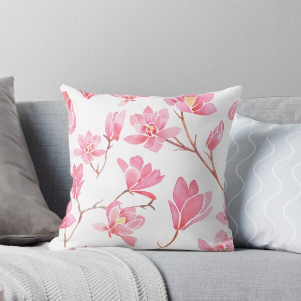 Item preview, A watercolor pattern of buds and magnolia blooms designed and sold by Hillary Holt.
