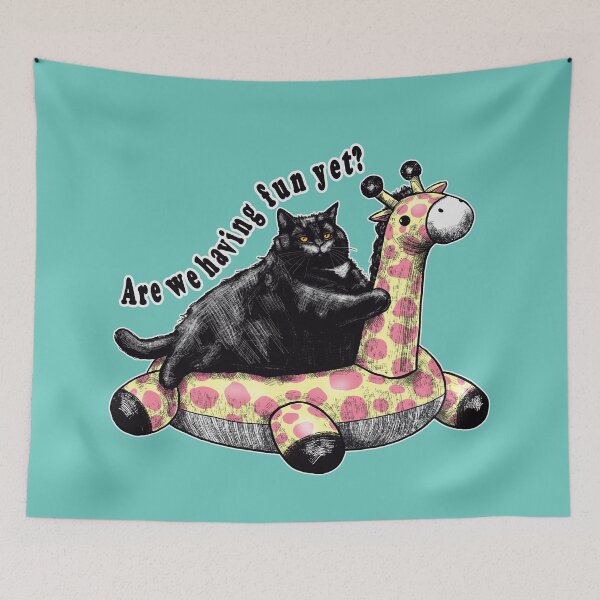 Item preview, Are We Having Fun Yet Cat designed and sold by KilkennyCat Art.