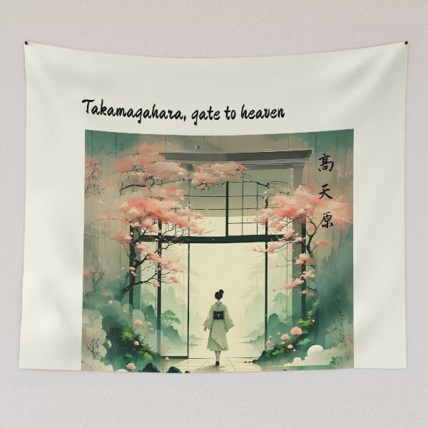Item preview, Beautiful Asian landscape, Takamagahara, gate to heaven designed and sold by Coolparrotgirl.