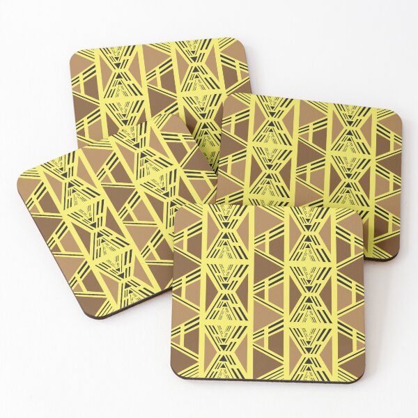 Item preview, African Bogolan Fabric Traditional Yellow Fabric designed and sold by Wolagno.