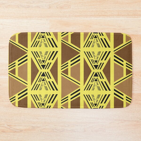 Item preview, African Bogolan Fabric Traditional Yellow Fabric designed and sold by Wolagno.