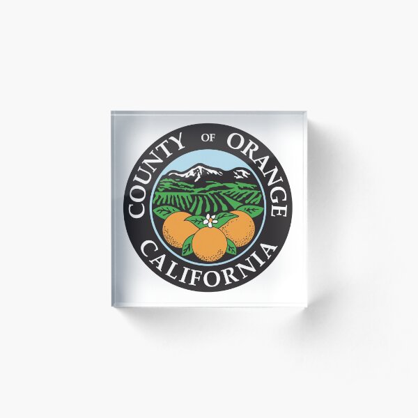 Seal of Orange County, California Acrylic Block