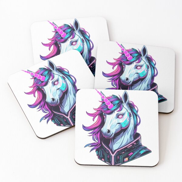 Item preview, Neon Cyber Unicorn - Glitch-Inspired designed and sold by zoughlal.