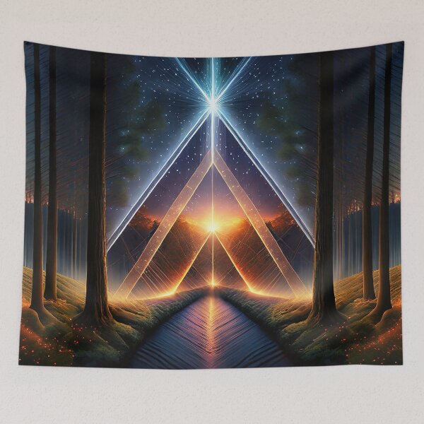Item preview, Magical Triangle Forest Path | Sacred Geometry Landscapes designed and sold by monkeybusiness.pt.