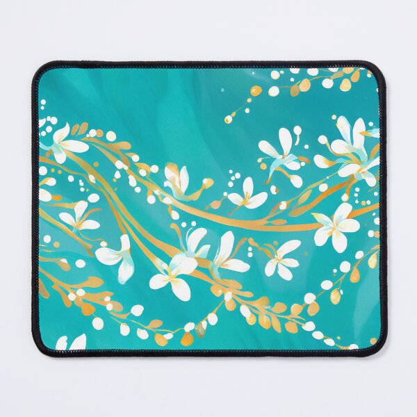 Item preview, Golden Vines on Turquoise designed and sold by Glam-OOTD.