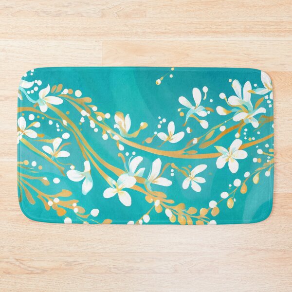 Item preview, Golden Vines on Turquoise designed and sold by Glam-OOTD.