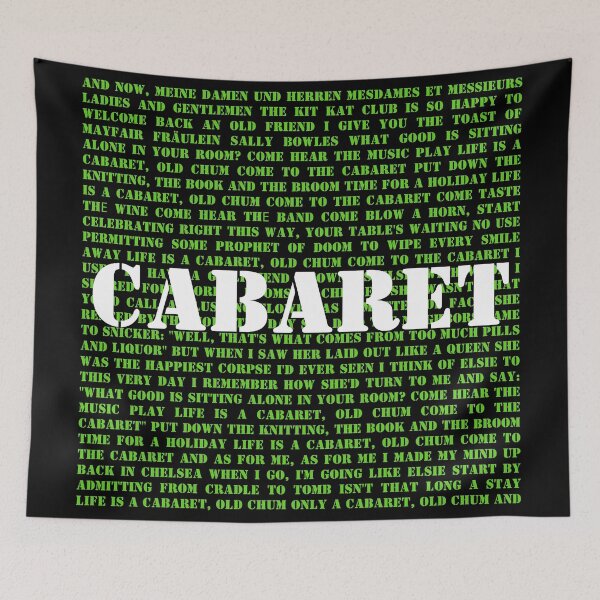 Item preview, Cabaret lyrics designed and sold by broadwaygirl142.