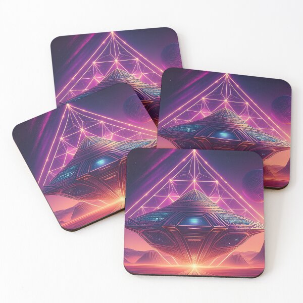 Item preview, Alien Spacecraft Sunset | Sacred Geometry Landscapes designed and sold by monkeybusiness.pt.