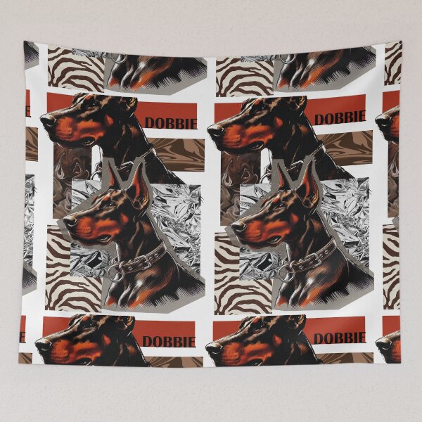 Item preview, Modern and Textured Collage Doberman Design with Streetwear Aesthetics designed and sold by Brushlight Studio.
