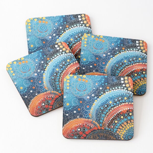 Item preview, Arte de puntos de inspiración aborigen: ondas de agua designed and sold by GrinGalore.