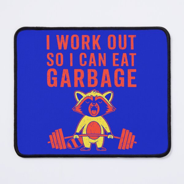Artikelvorschau, Ich trainiere, damit ich Müll essen kann, Lustiges Fitness-Heimdekor, Fitnessstudio-Geschenk, Couch-Überwurf, Motivationsdecke, Workout-Zubehör entworfen und verkauft von eatmorvelopator.
