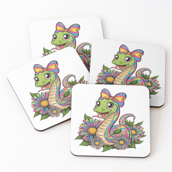 Item preview, Colourful Rainbow Snake with Daisies designed and sold by CraftsEtc.