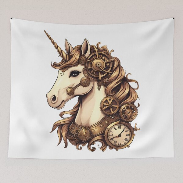 Item preview, Steam Punk Unicorn - Gear-Fused Wonder designed and sold by zoughlal.