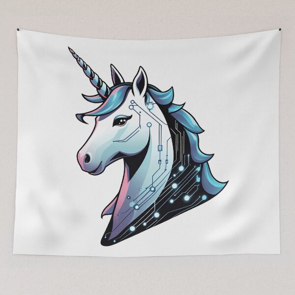 Item preview, Futuristic Circuit Unicorn designed and sold by zoughlal.