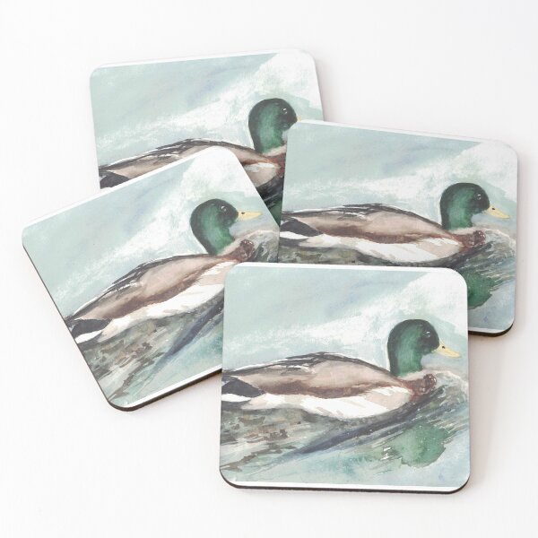 Item preview, Serene Duck Swimming – Original Watercolor Art Print designed and sold by Furry Friends Watercolors.