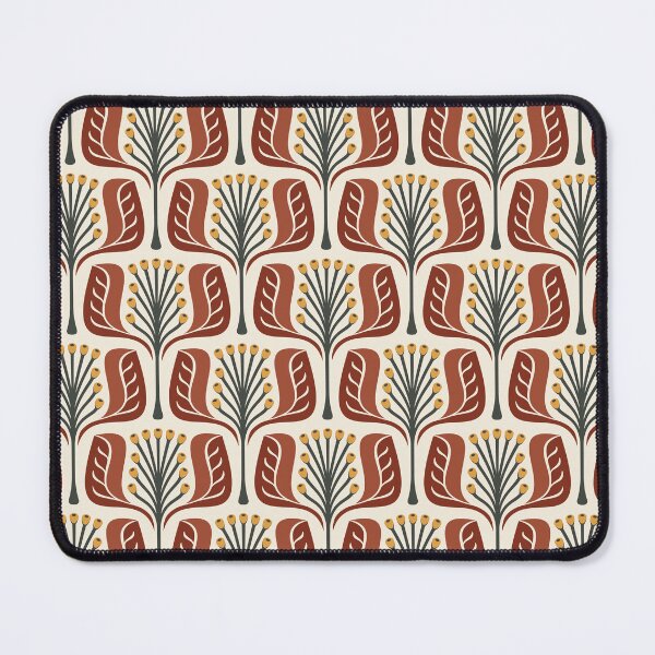Item preview, KF 0357 C - Vintage Retro Berries 70s Floral Pattern in Red Yellow Green designed and sold by KhakiFinch.