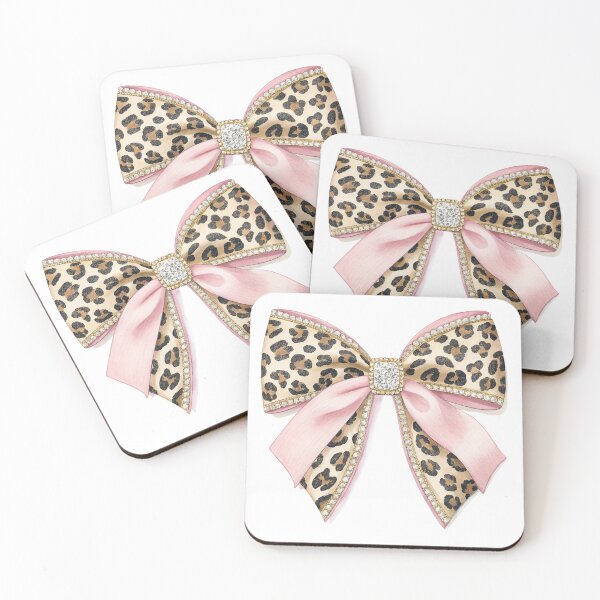 Item preview, Leopard Print Pink Coquette Bow designed and sold by CraftsEtc.