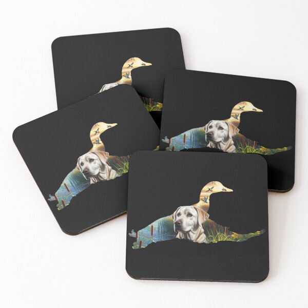 Item preview, White Labrador and Flying Mallard designed and sold by LifeCrush.