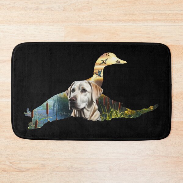 Item preview, White Labrador and Flying Mallard designed and sold by LifeCrush.