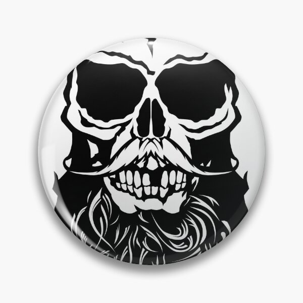 Item preview, hipster skull bearded beard mustache mustached fancy design designed and sold by Achille3777.