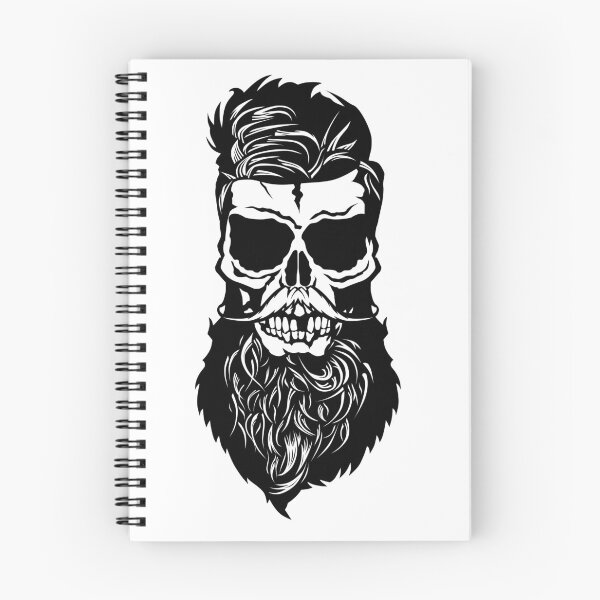 Item preview, hipster skull bearded beard mustache mustached fancy design designed and sold by Achille3777.