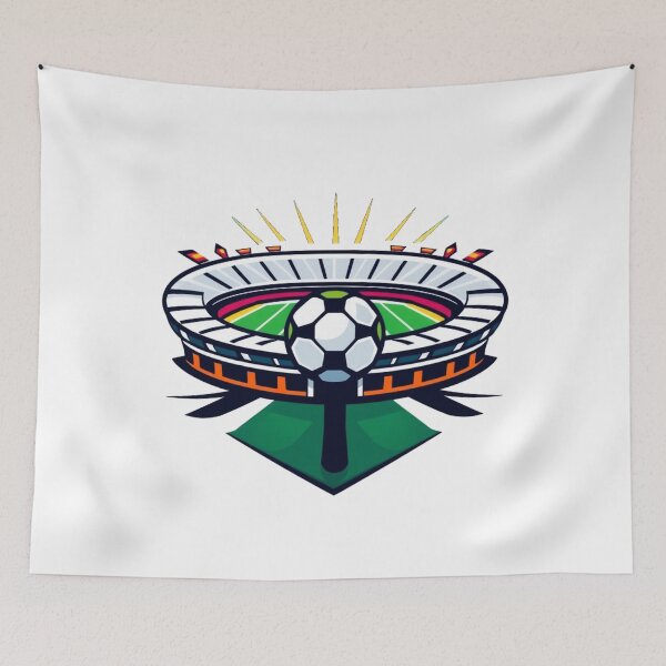 Item preview, Iconic Soccer Stadium with Football Emblem and Radiant Lights designed and sold by Cloud-Riders.