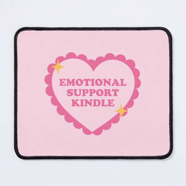 Item preview, emotional support kindle pink heart designed and sold by catdiasart.
