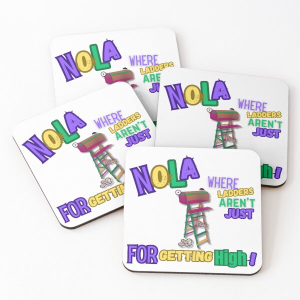 Item preview, Funny Nola Ladder T-Shirt | New Orleans Mardi Gras Hoodie | Big Easy Parade and Jazz Fest Gear designed and sold by MerchMaid1981.