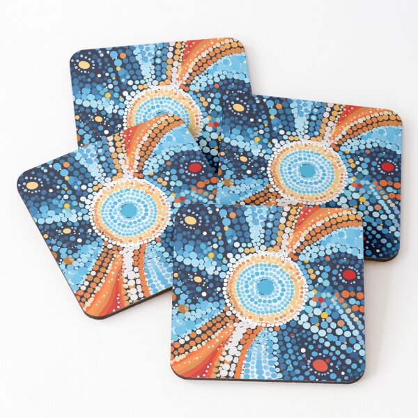 Item preview, Arte de puntos de inspiración aborigen - Círculo Belissimo designed and sold by GrinGalore.