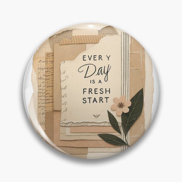 Item preview, Every day is a fresh start– Empowering Floral Journals designed and sold by Meemaart.